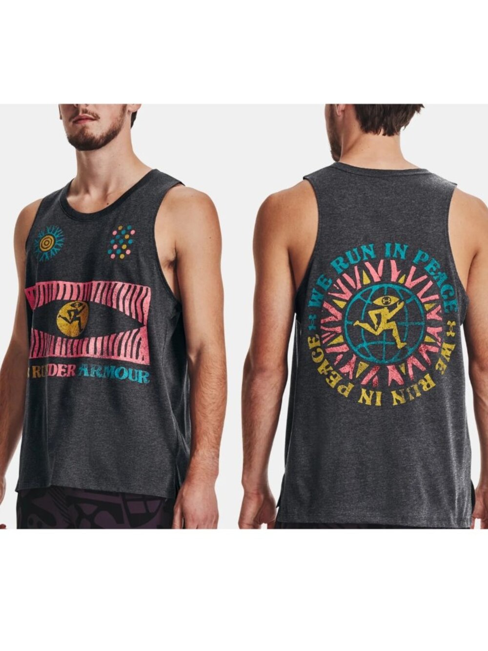 NEW Under Armour Men's UA We Run In Peace Singlet Size SM